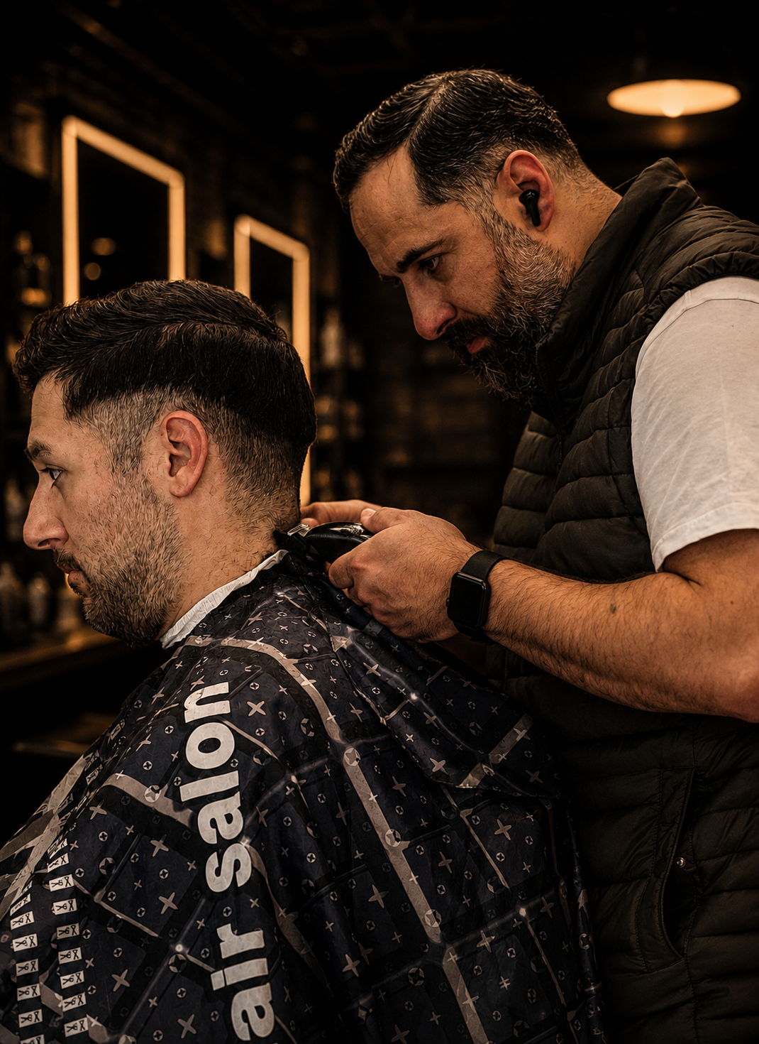 3D Barbershop Wuppertal Team beim Herrenhaarschnitt